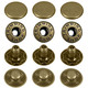 20mm Bronze S Spring Press Studs (Pack of 20 Sets)